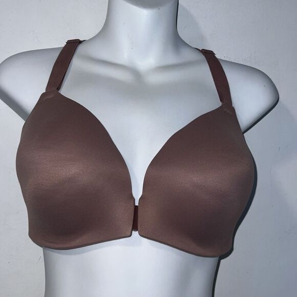 SOMA French Mauve Enbliss Front Close Racerback Bra-34DD - Picture 2 of 4